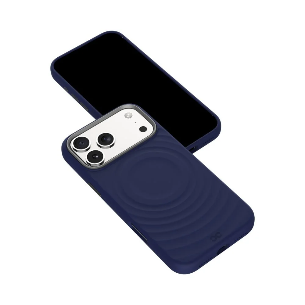Infinyty QUIVERX Ripple Case with Metallic Camera Frame for iPhone 17 Pro, Blue - Image 3