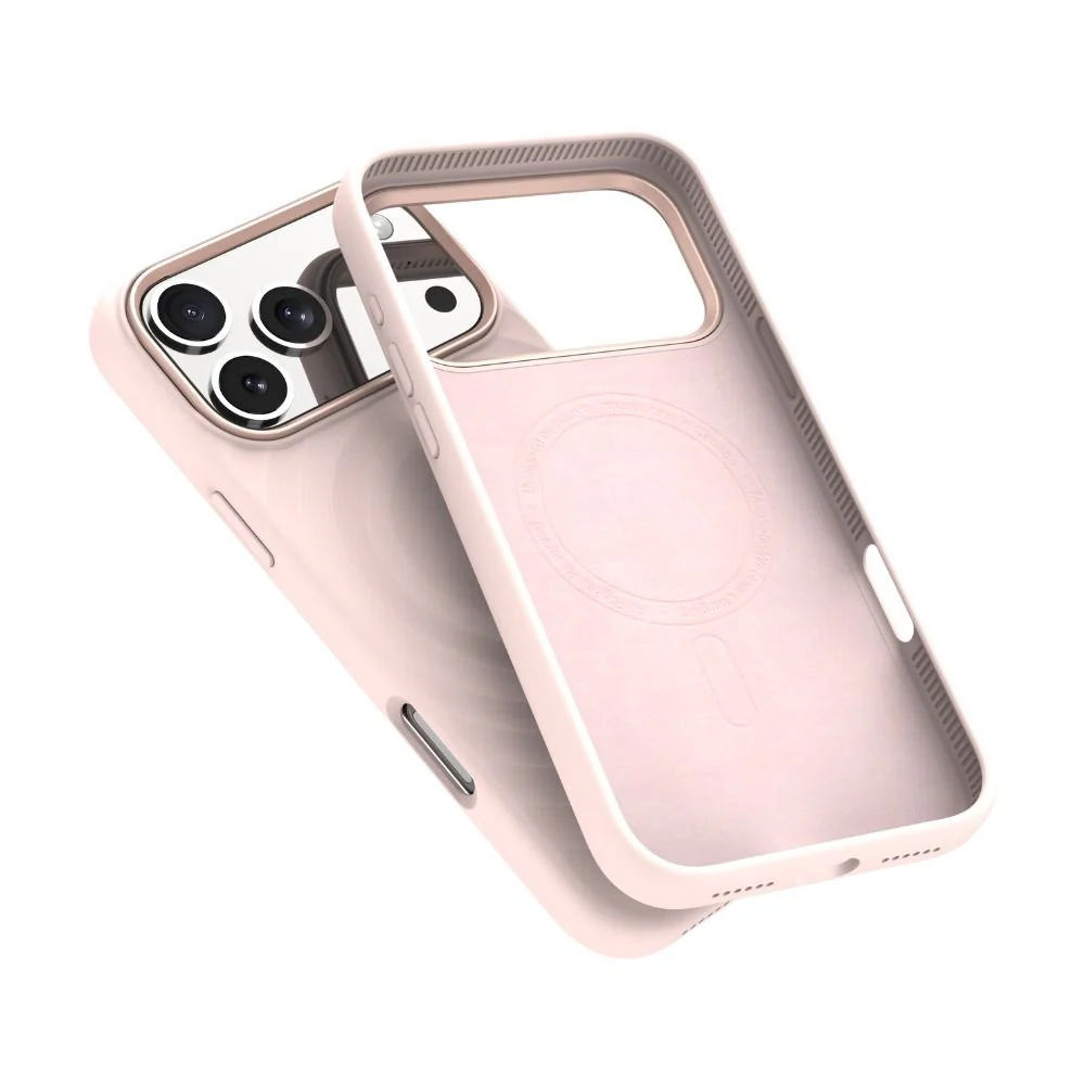 Infinyty QUIVERX Ripple Case with Metallic Camera Frame for iPhone 17 Pro Max, Pink - Image 3