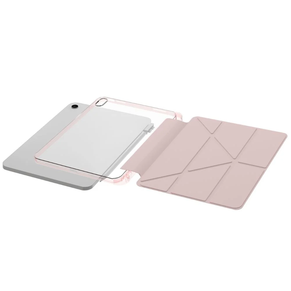 Infinyty Smart Rap iPad Case with Tri-Fold Stand for iPad 11-inch A16, Pink - Image 2