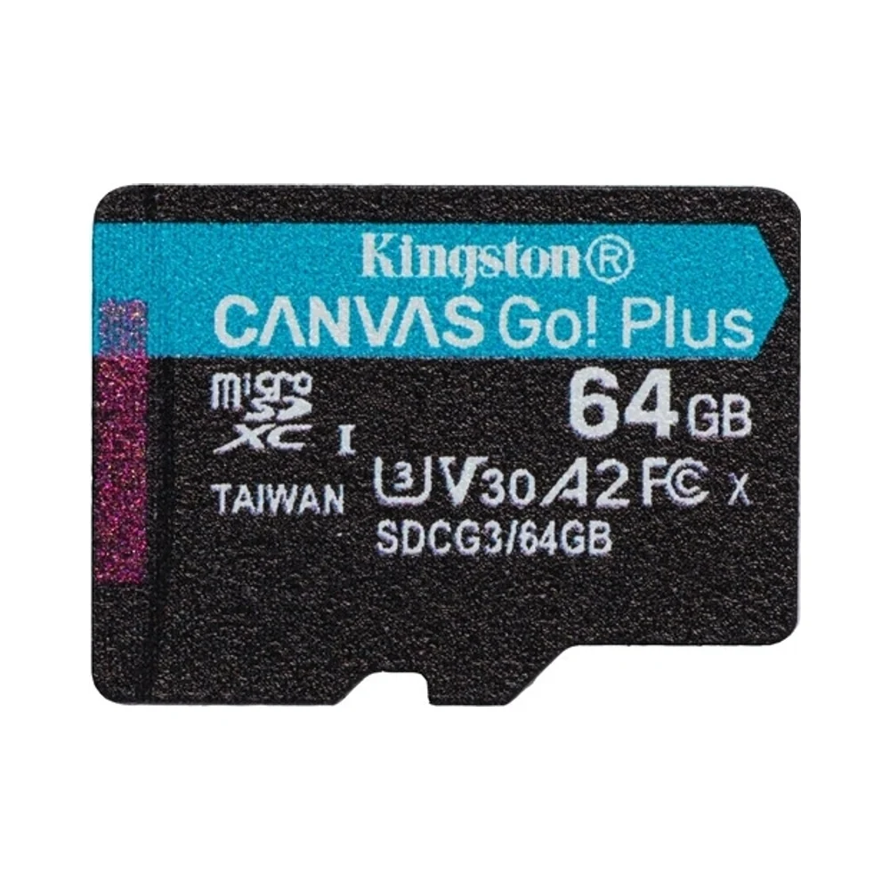 Kingston Canvas Go! Plus microSDXC Memory Card with SD Adapter 64GB Black - Image 2