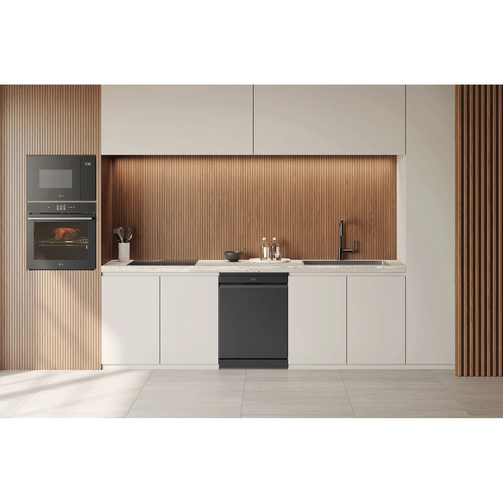 LG 14 Place Settings QuadWash Dishwasher with TrueSteam, Auto Open Dry and Heat Dry, Matte Black, DFC287HMS - Image 8