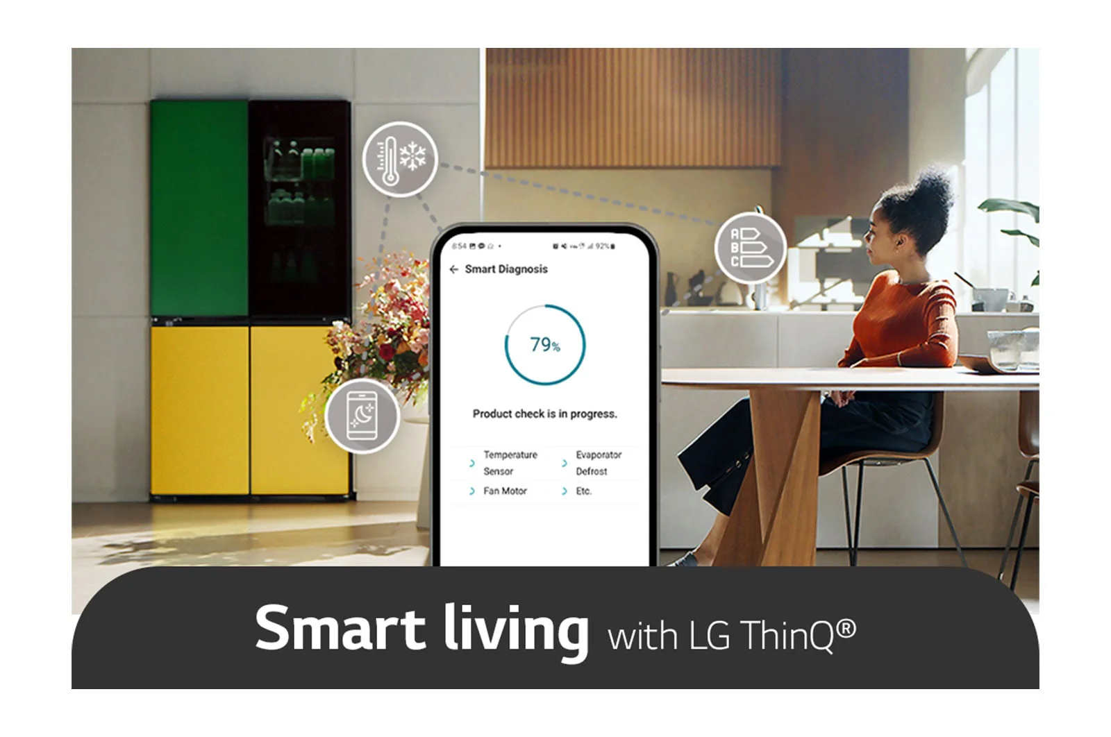 LG French Door Fridge MoodUP®, LED Doors, InstaView™ 684L GR-A34FDMKJ - Image 9