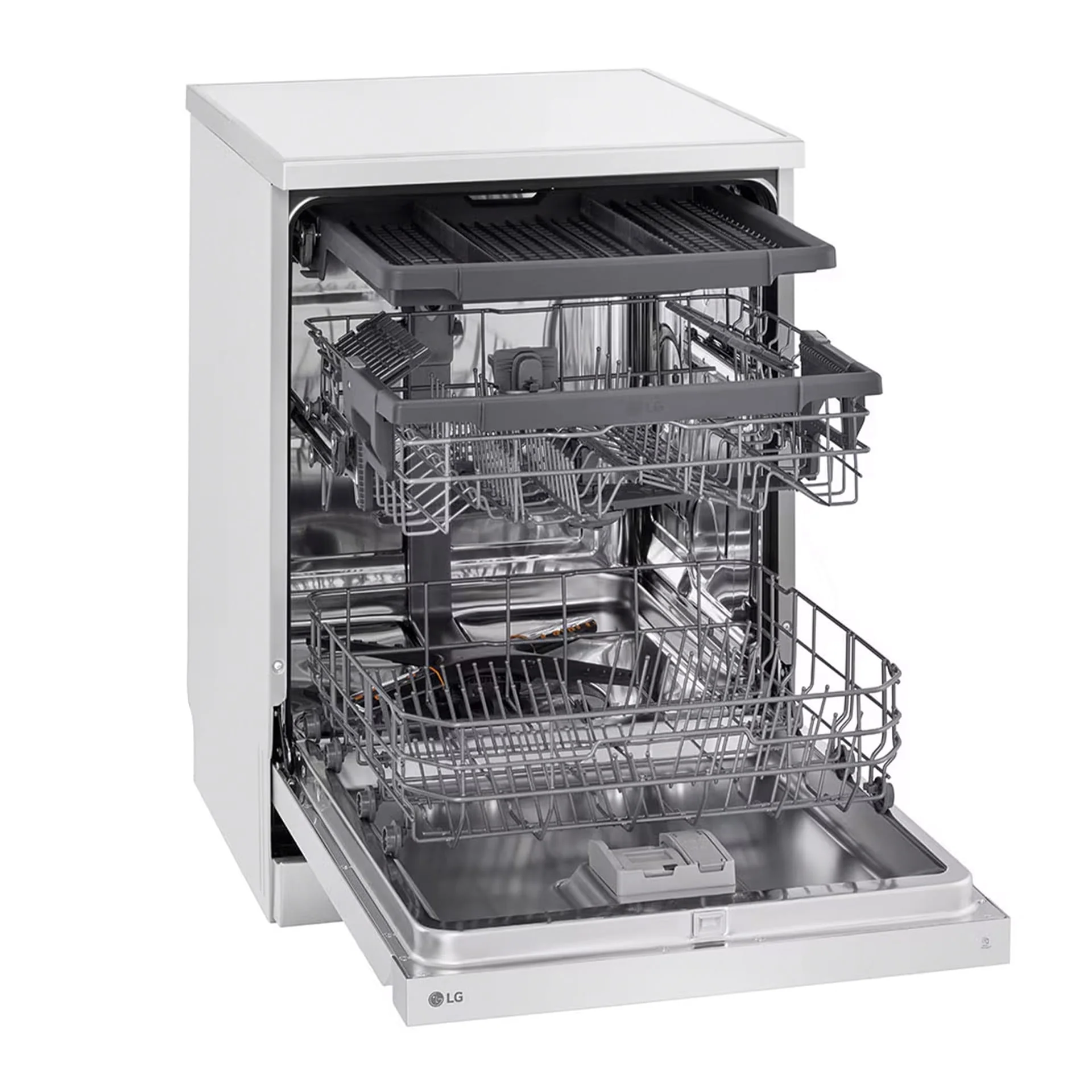 LG Free-Standing Dishwasher, 14 Place Settings, 9 Programs, White, DFC513FW - Image 6