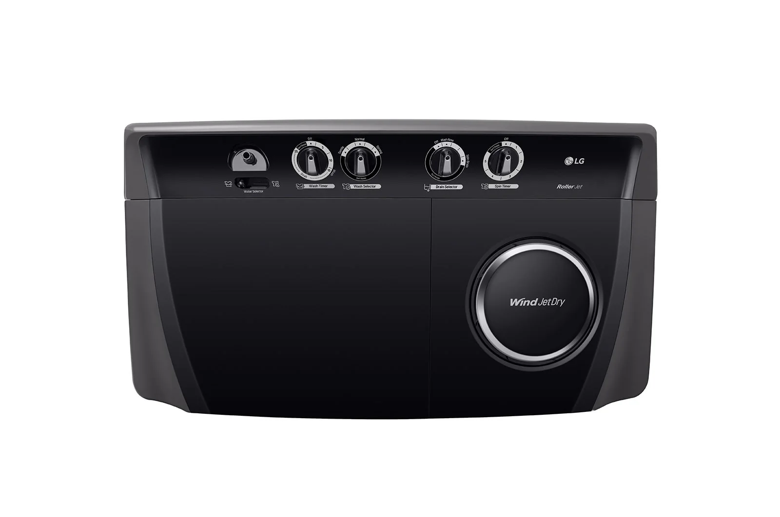 LG 10kg Twin Tub Washing Machine, Roller Jet, Mild Black Color P1461RWNL - Image 4