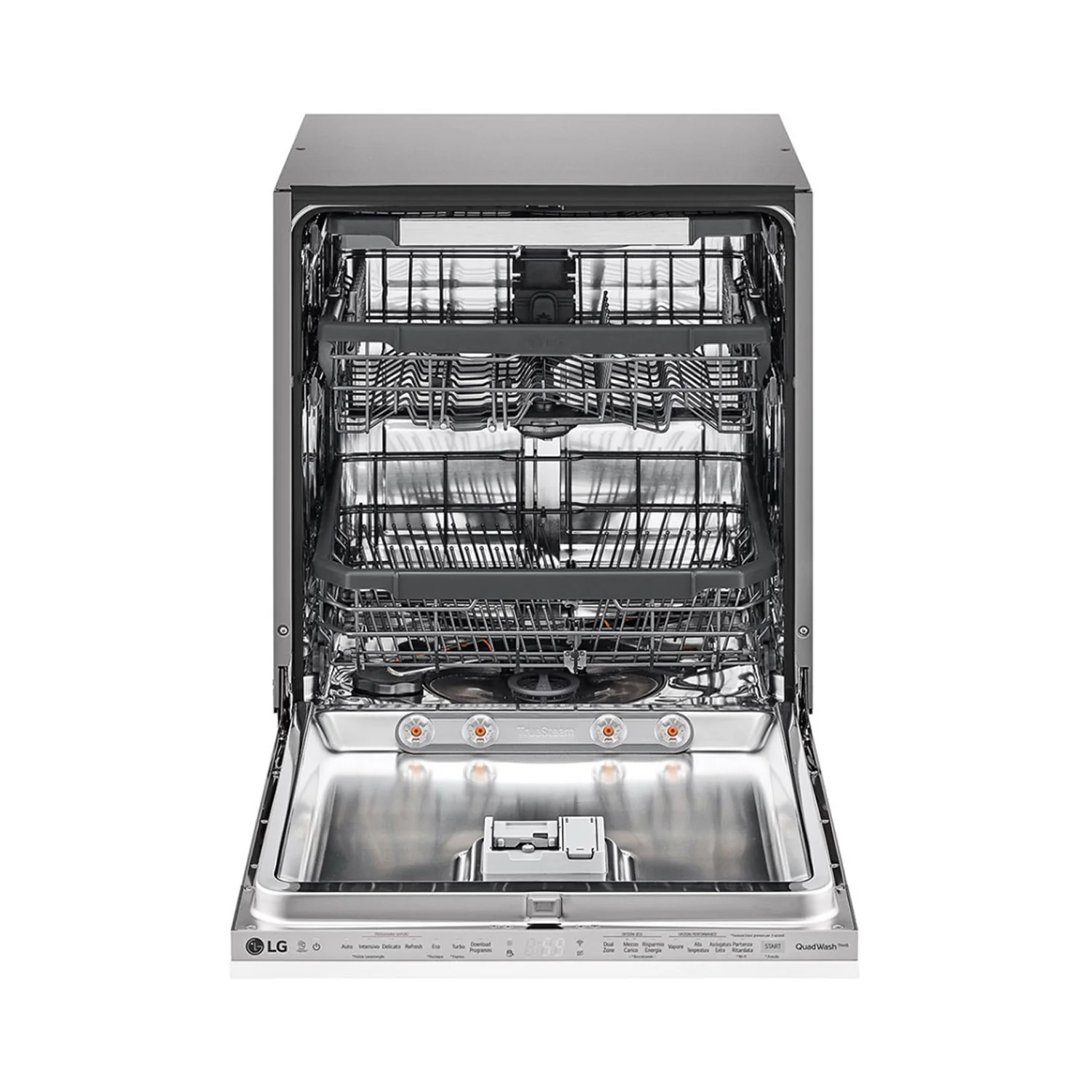 LG QuadWash Built-in Steam Dishwasher, 14 Place Settings, EasyRack Plus, Inverter Direct Drive, ThinQ DBC425TS - Image 3