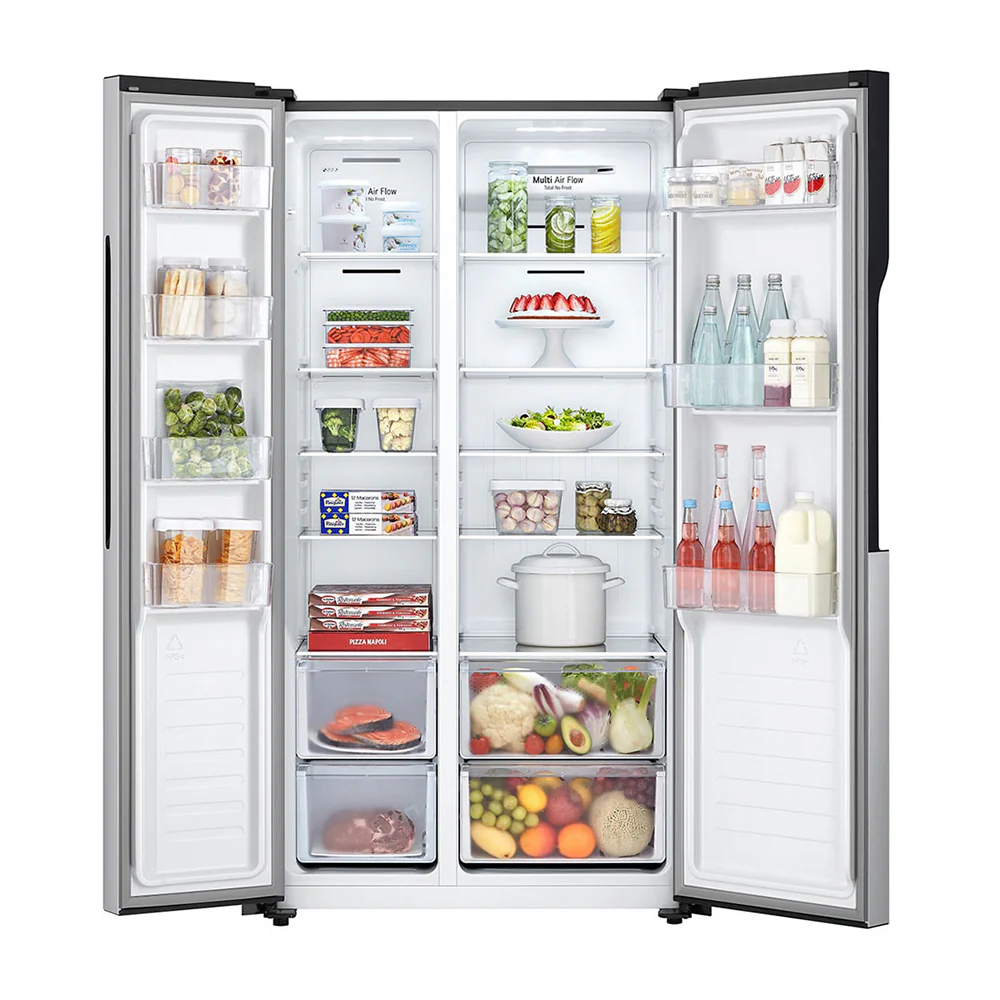 LG Side by Side Refrigerator 509L Silver GRFB587PQAM - Image 2