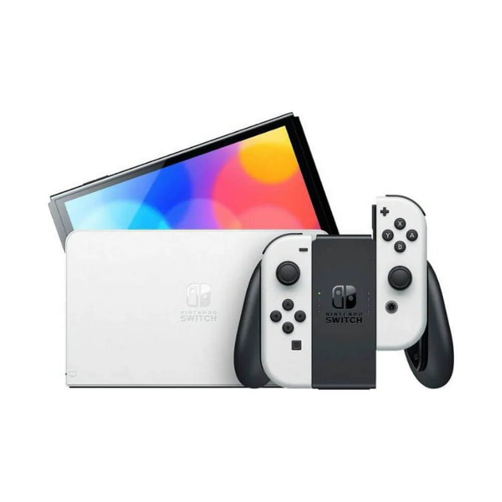 Nintendo Switch OLED Console White with Mario Kart 8 Deluxe Game - Image 4