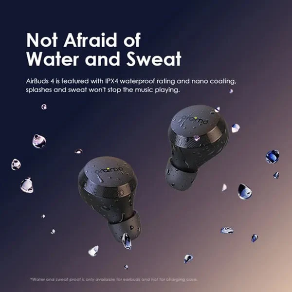 Oraimo AirBuds 4 TWS True Wireless Earbuds, IPX4 Water Proof, BT V5.3, 300mAh, Black, OTW-340 - Image 3