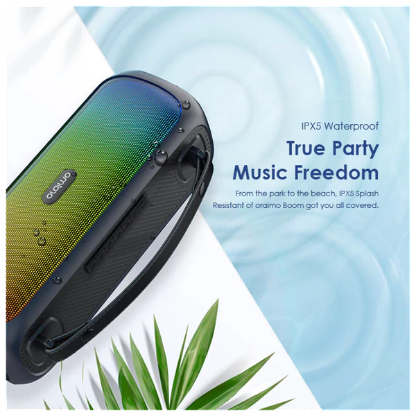 Oraimo Boom Box Wireless Bluetooth Speaker, BT V5.0, 85Hz-16KHz 30W, 3600mAh, Black, OBS-75DBLK - Image 6