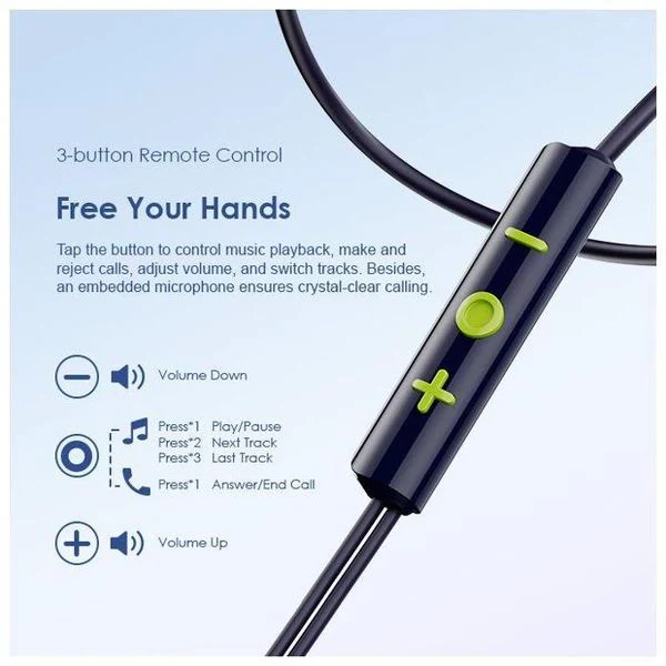 Oraimo  Halo Airy in Ear Earphone, Type C, 1.2 Meter, Black, OEP-650BLK - Image 5