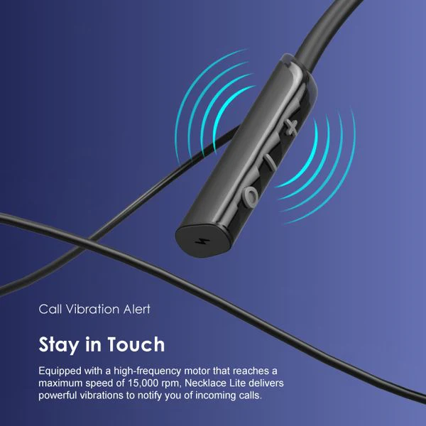 Oraimo necklace lite Vibration Notifications Neckband, BT V5.3, 220mAh, Dual-device Connectivity, Blue, OEB-E311BLU - Image 4