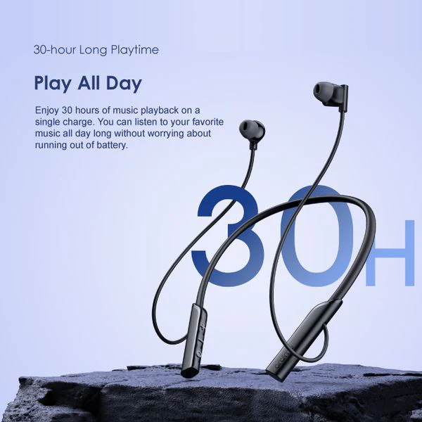 Oraimo necklace lite Vibration Notifications Neckband, BT V5.3, 220mAh, Dual-device Connectivity, Blue, OEB-E311BLU - Image 5