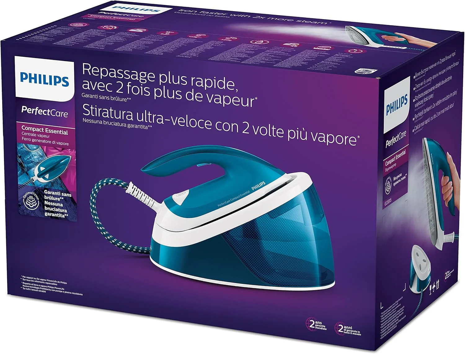 Philips PerfectCare Compact Essential Steam Generator Iron, 2400W, GC6815 - Image 5