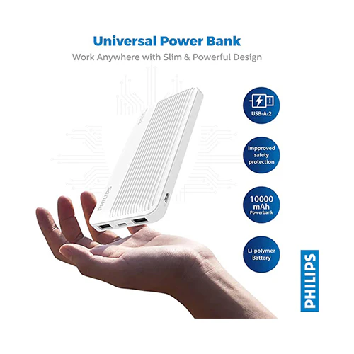 Philips 10000mAh Power Bank White - Image 2