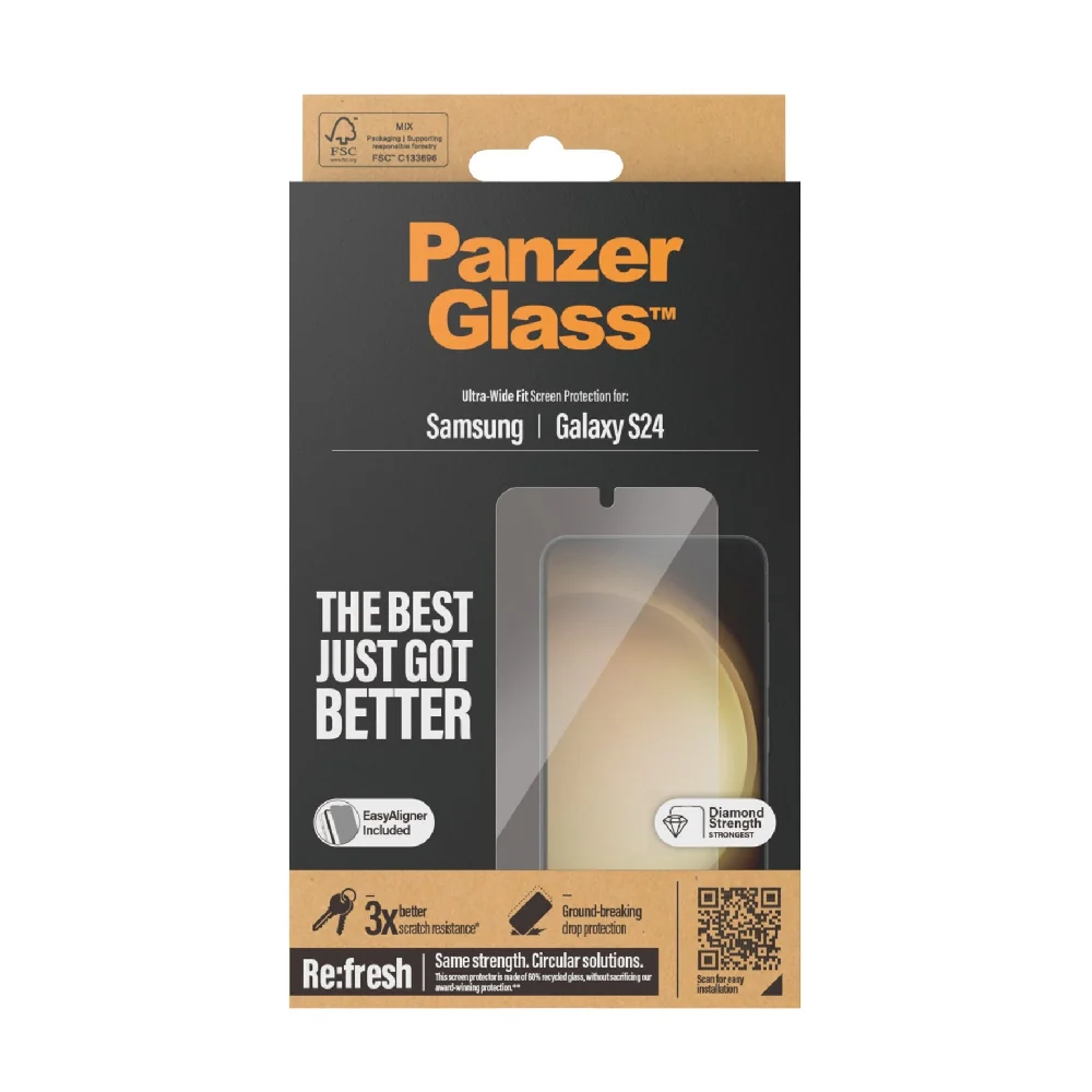 Panzerglass Ultra-Wide Fit Screen Protector for Samsung Galaxy S24 Transparent - Image 4