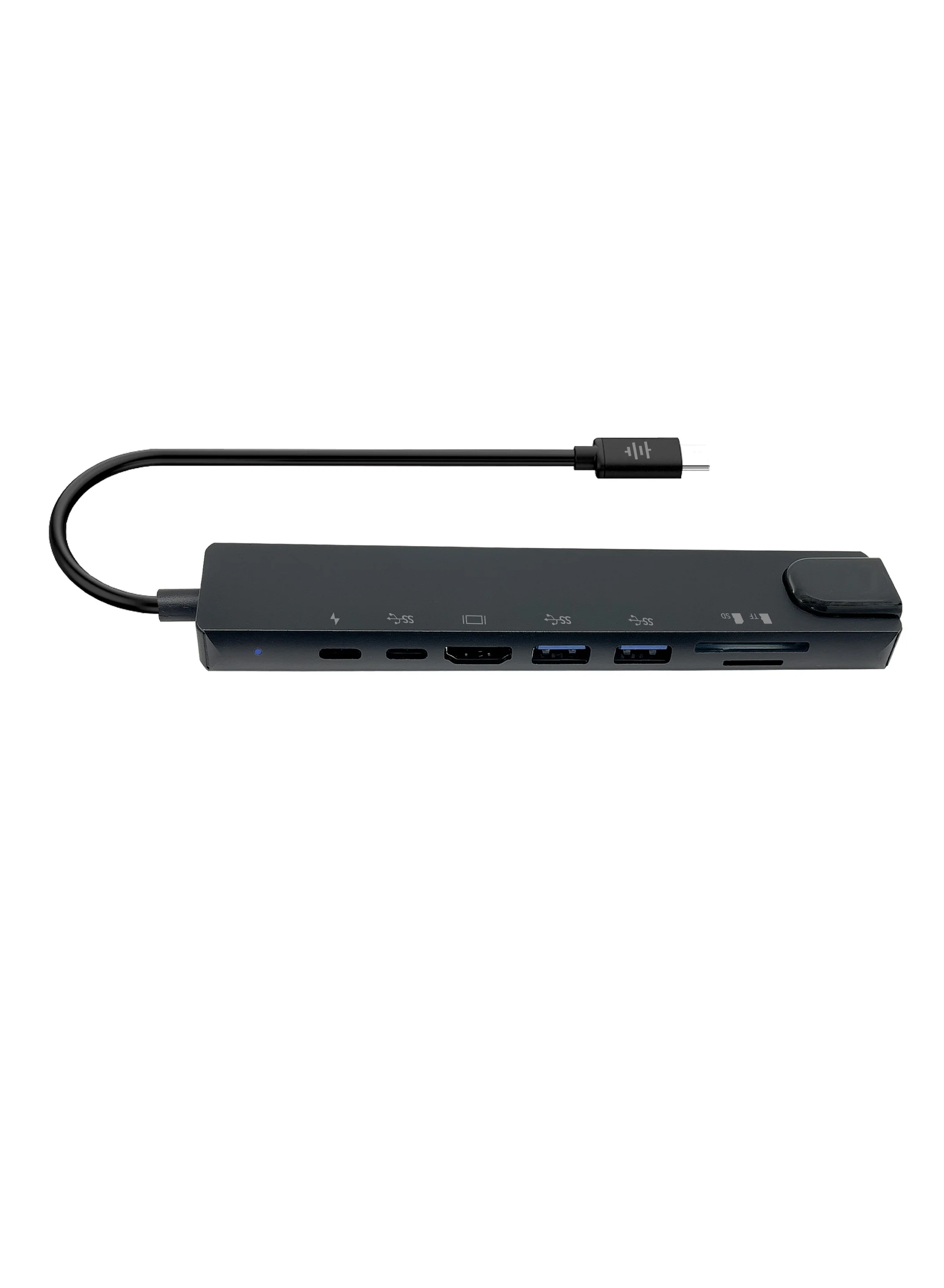 PROTECT 8 in 1 Type C Usb Hub, HDMI, SD Card Reader, Type C, PD 100w, USB A , Grey, USBH8-1