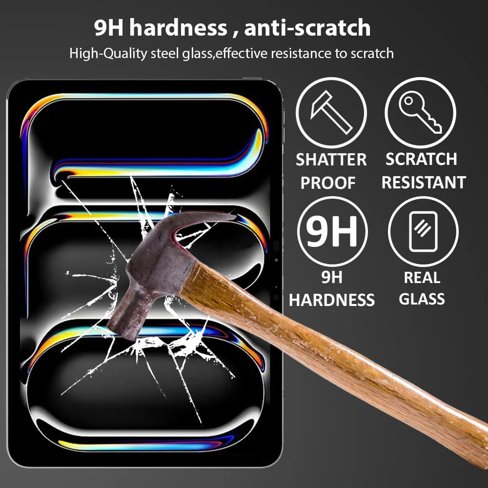 PROTECT iPad Air 13 inch 2024 Sapphire Crystal Screen Protector, Protective, Anti Scratch, Tempered Glass, Clear, SCIPAD13SAIR - Image 4