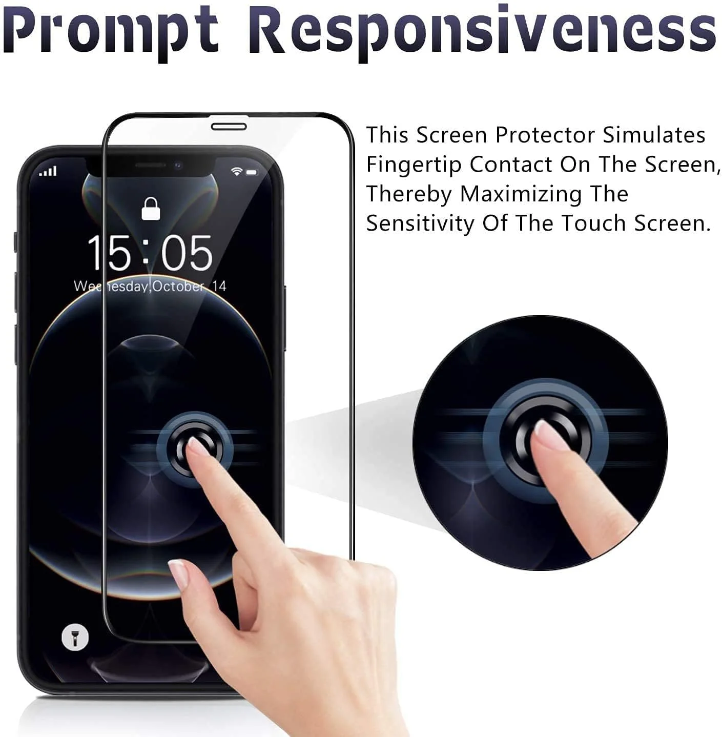 PROTECT  iPhone 14 Pro Max Crystal Screen Protector, 9D, Tempered Glass, Clear, CIP14PM - Image 6