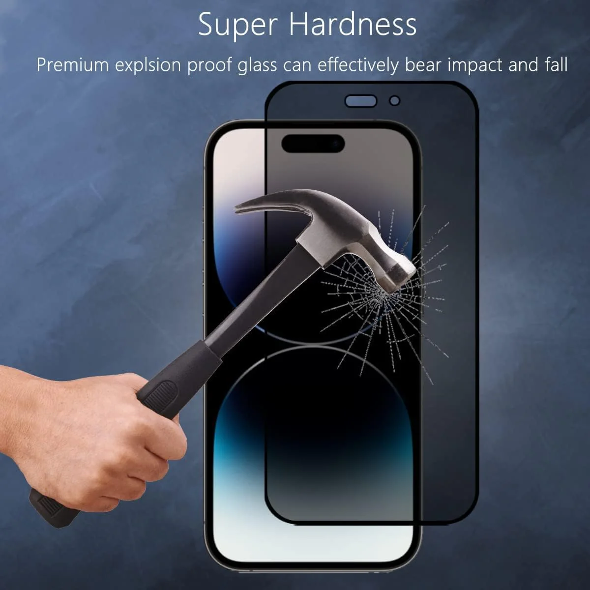 PROTECT iPhone 14 Pro Privacy Screen Protector, 9D Tempered Glass, Anti Scratch, Matte , Clear, PIP14P - Image 3