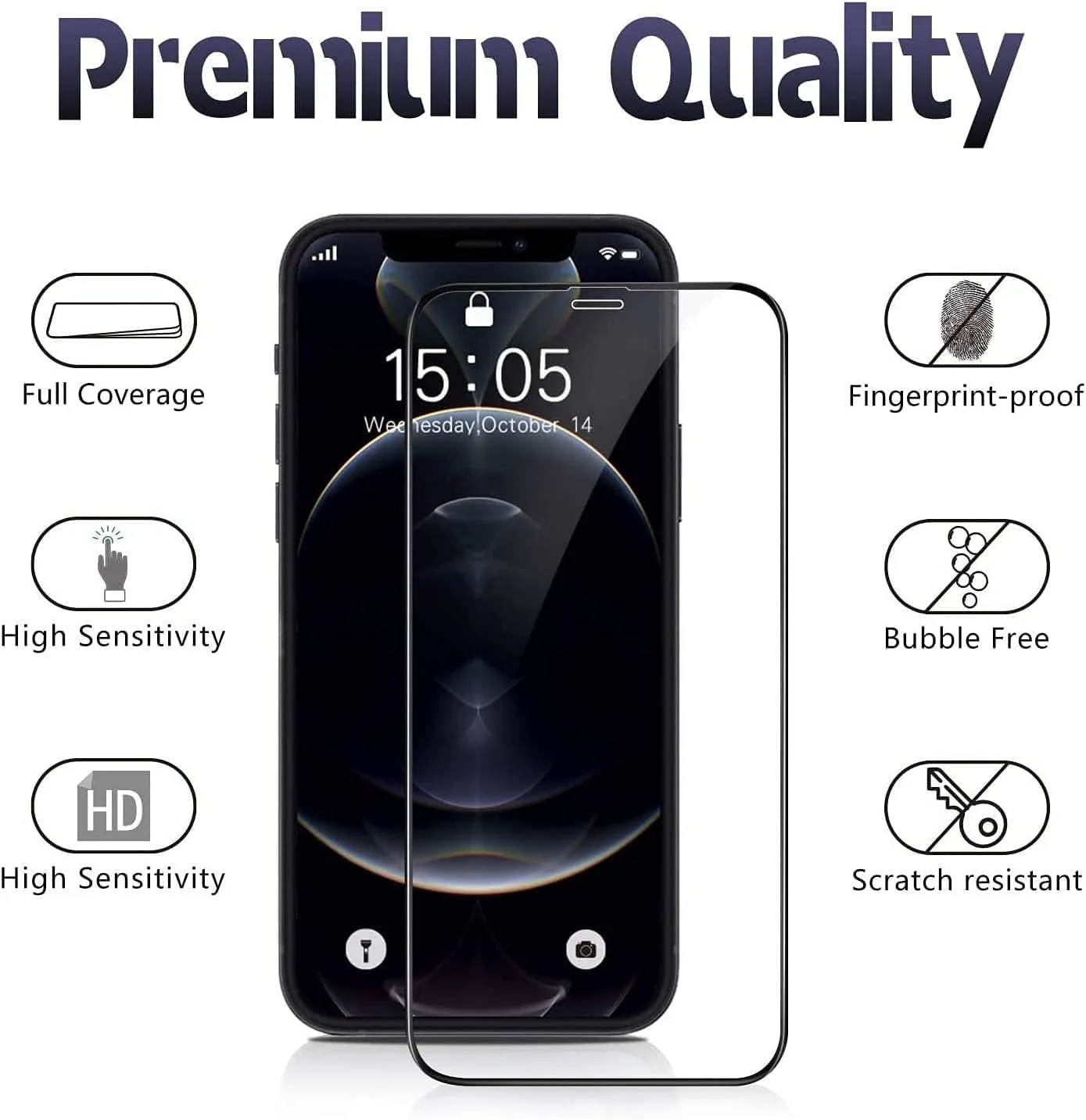 PROTECT   iPhone 15 Pro ESD Screen Protector, Anti Dust, 9D, Tempered Glass, Clear, CIP15P - Image 3