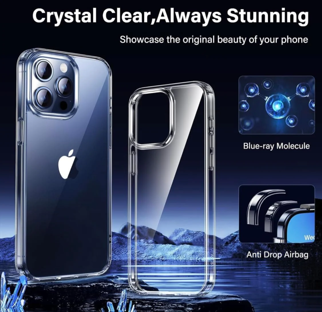 PROTECT  iPhone 15 Pro Max Lucid Phone Case, Anti Scratch, Transparent, Protective, Clear, LIP15PM - Image 2