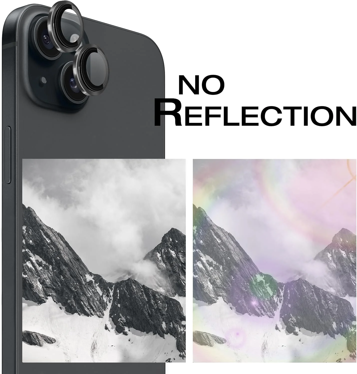 PROTECT iPhone 15 Xzoom Lens Protector, Sapphire Glass, Alloy Material, Ultra Clear, Premium Finish, Black, XIP15BLK - Image 3