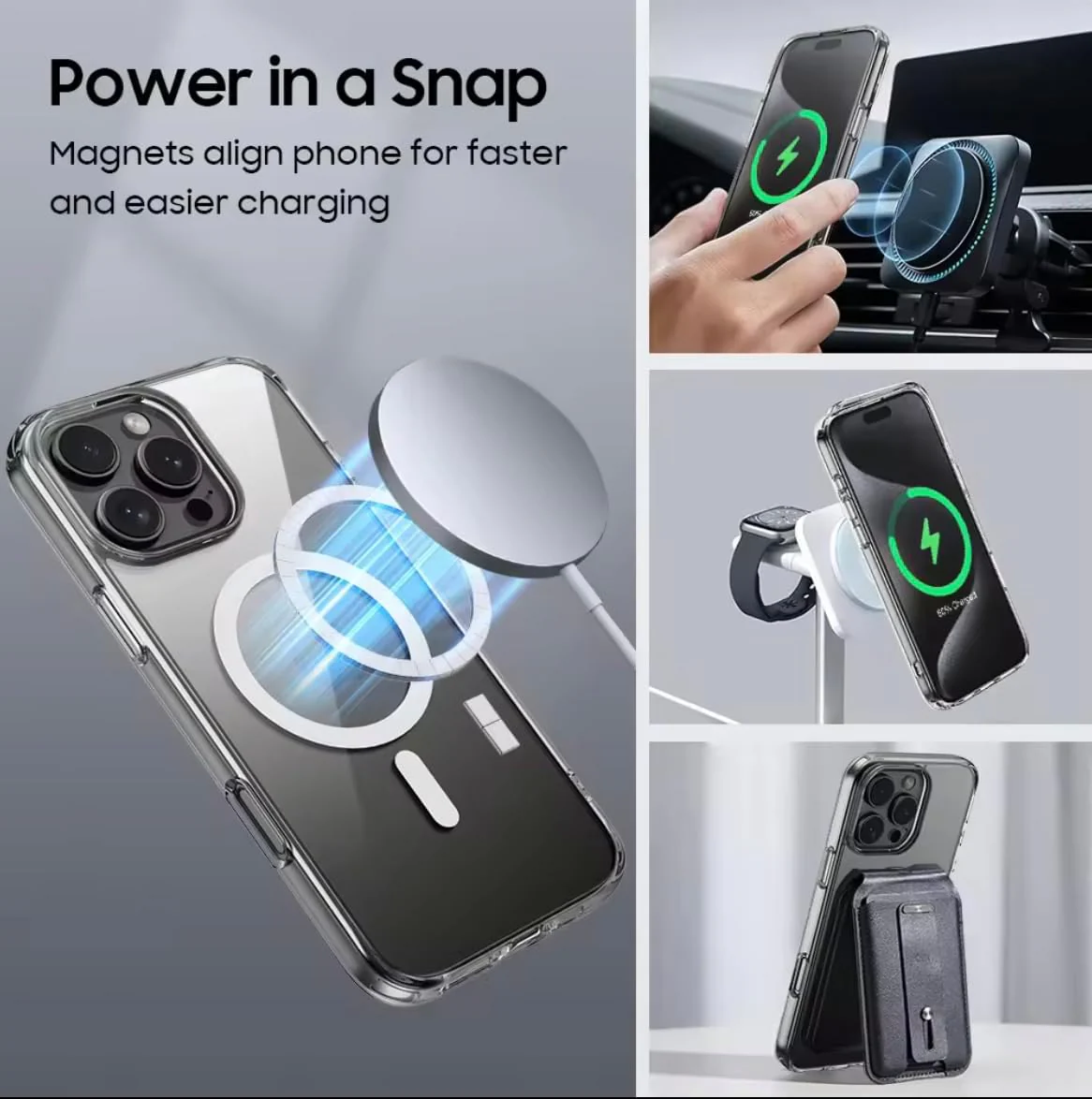 PROTECT iPhone 16 Pro Magsafe Phone Case, Anti Scratch, Transparent, Protective, Clear, MSIP16P - Image 3