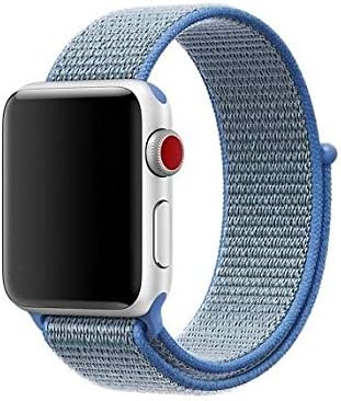 PROTECT Nylon Band Watch Strap, For Apple Watch, 42/44/45mm, Blue, NWS42BLU - Image 4