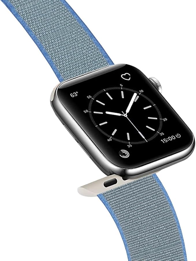 PROTECT Nylon Band Watch Strap, For Apple Watch, 42/44/45mm, Blue, NWS42BLU - Image 6