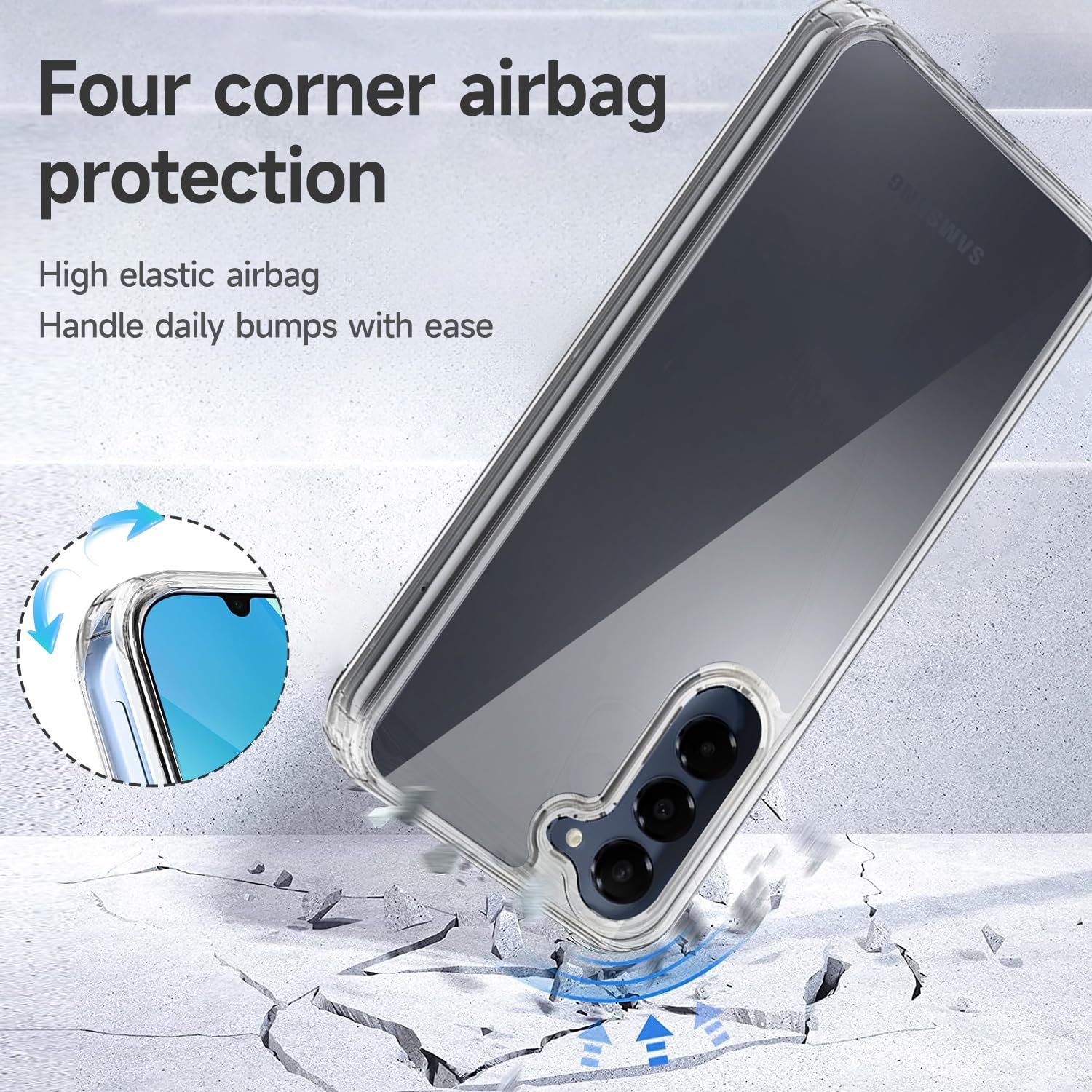 PROTECT Samsung A16 Lucid Phone Case, Anti Scratch, Bundle, Screen Protector included, Protective, Clear, LSAMA16 - Image 4
