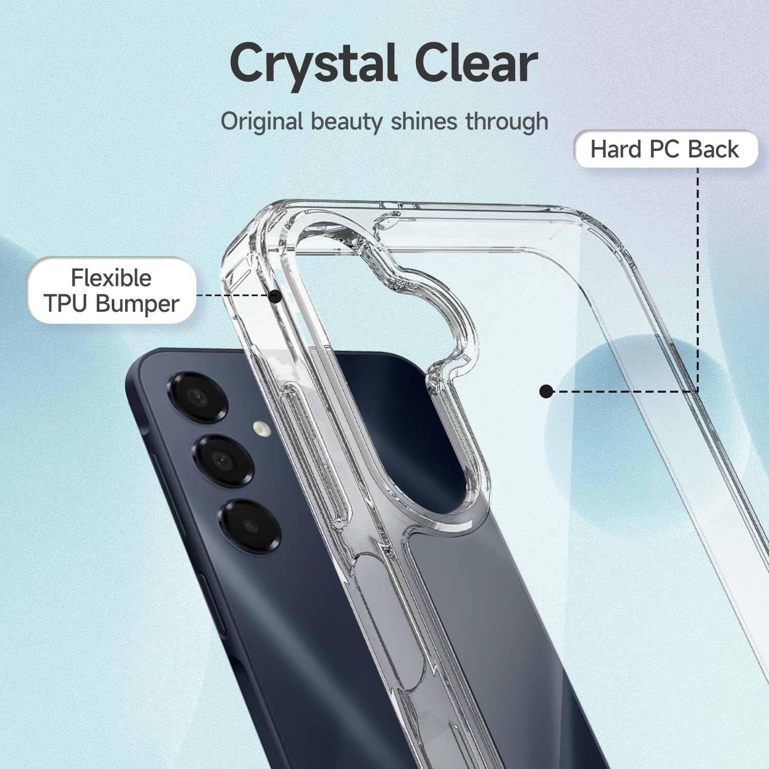 PROTECT Samsung A16 Lucid Phone Case, Anti Scratch, Bundle, Screen Protector included, Protective, Clear, LSAMA16 - Image 5