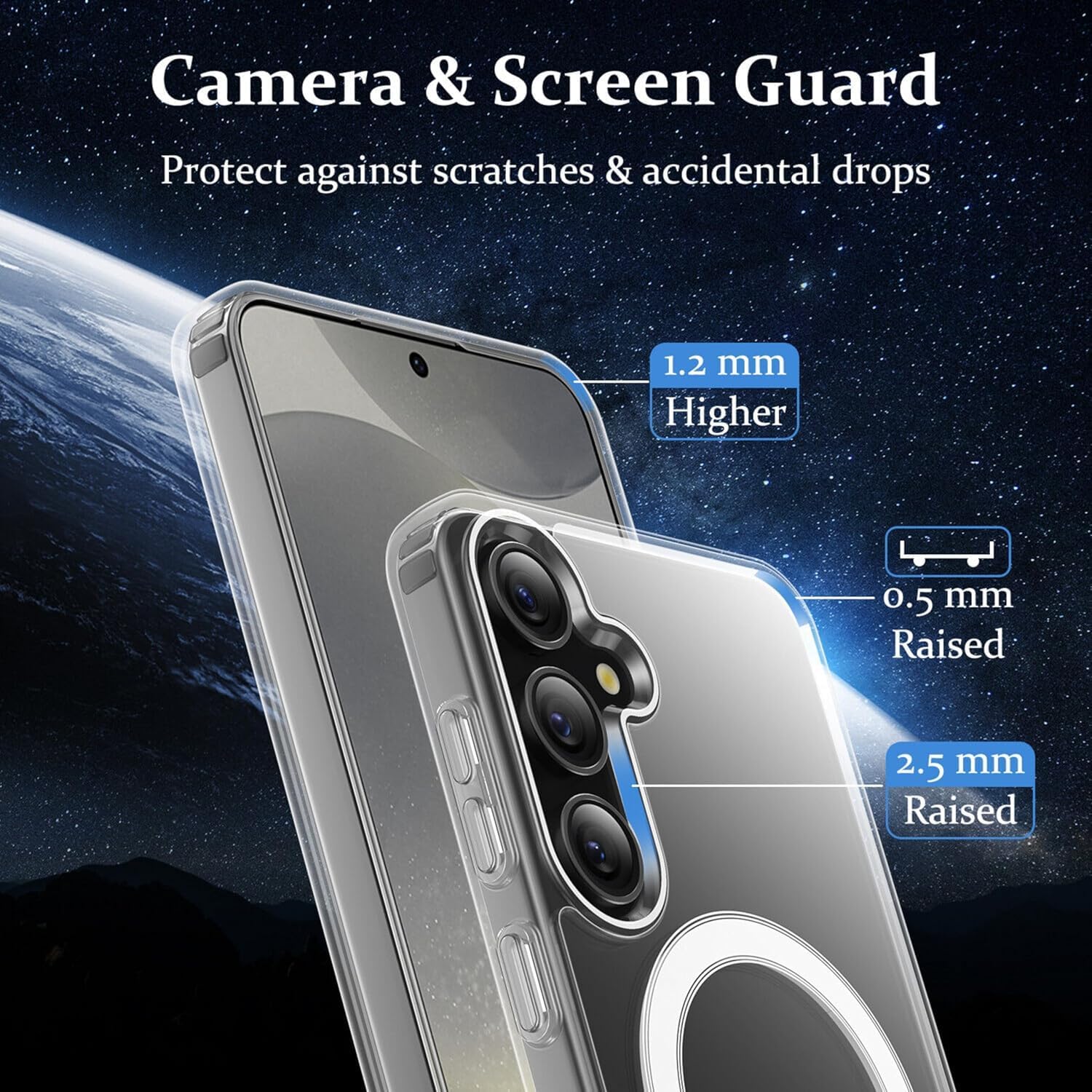 PROTECT  Samsung S25 Plus Magnetic Phone Case, Anti Scratch, Transparent, Protective, Clear, MSAMS25P - Image 5