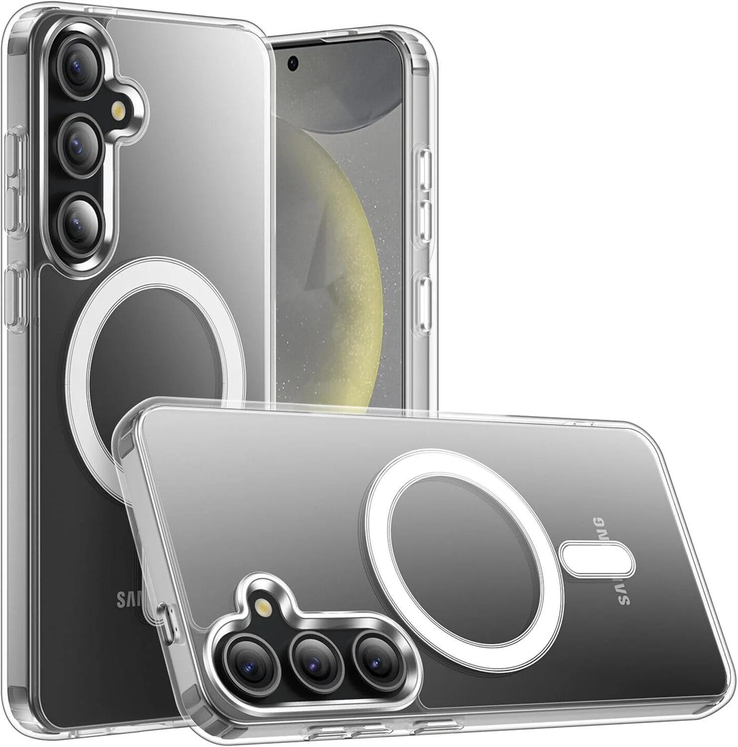 PROTECT  Samsung S25 Plus Magnetic Phone Case, Anti Scratch, Transparent, Protective, Clear, MSAMS25P - Image 6