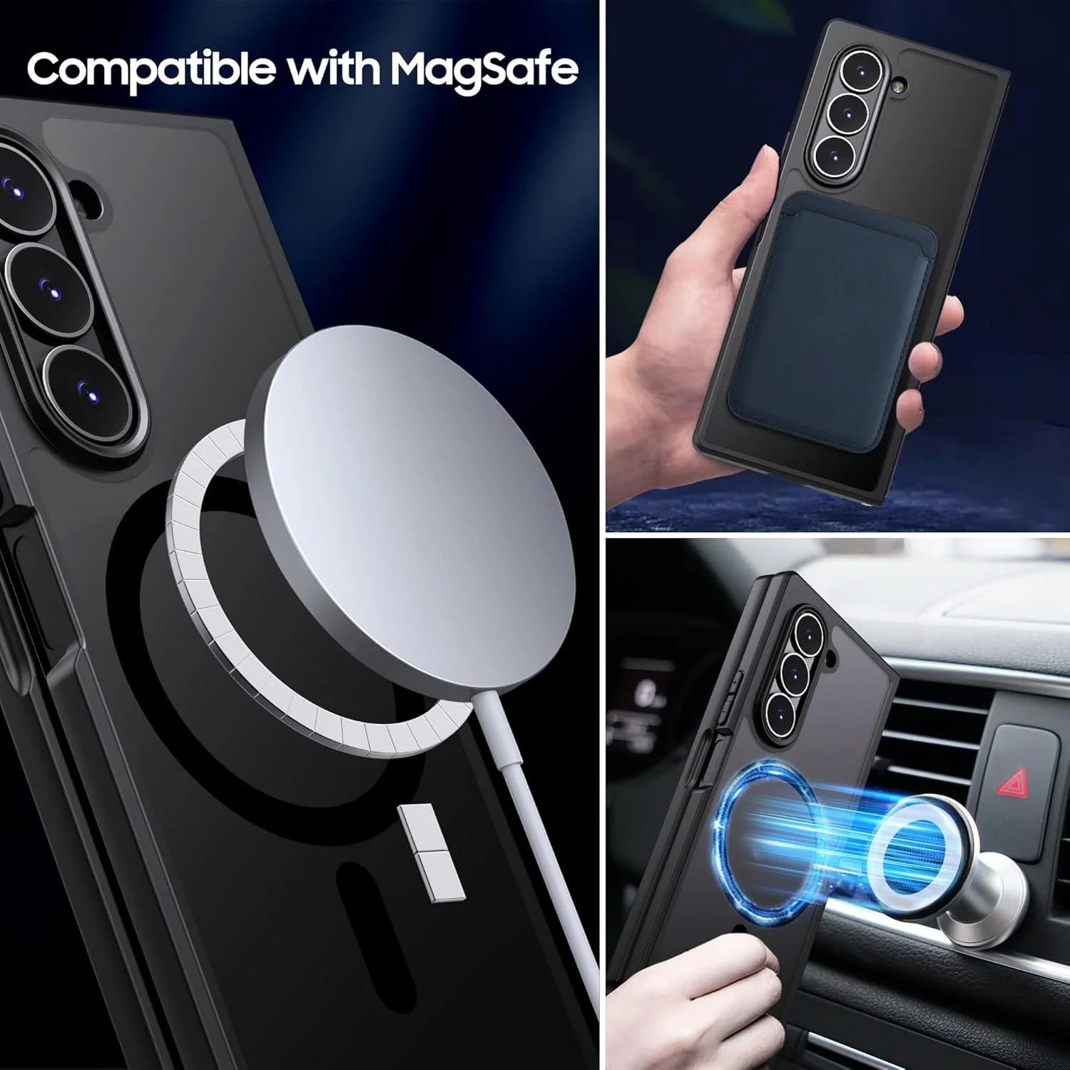 PROTECT  Samsung Z FOLD 6 Fume Phone Case, Magnetic, Black, FMSFLD6BLK - Image 2