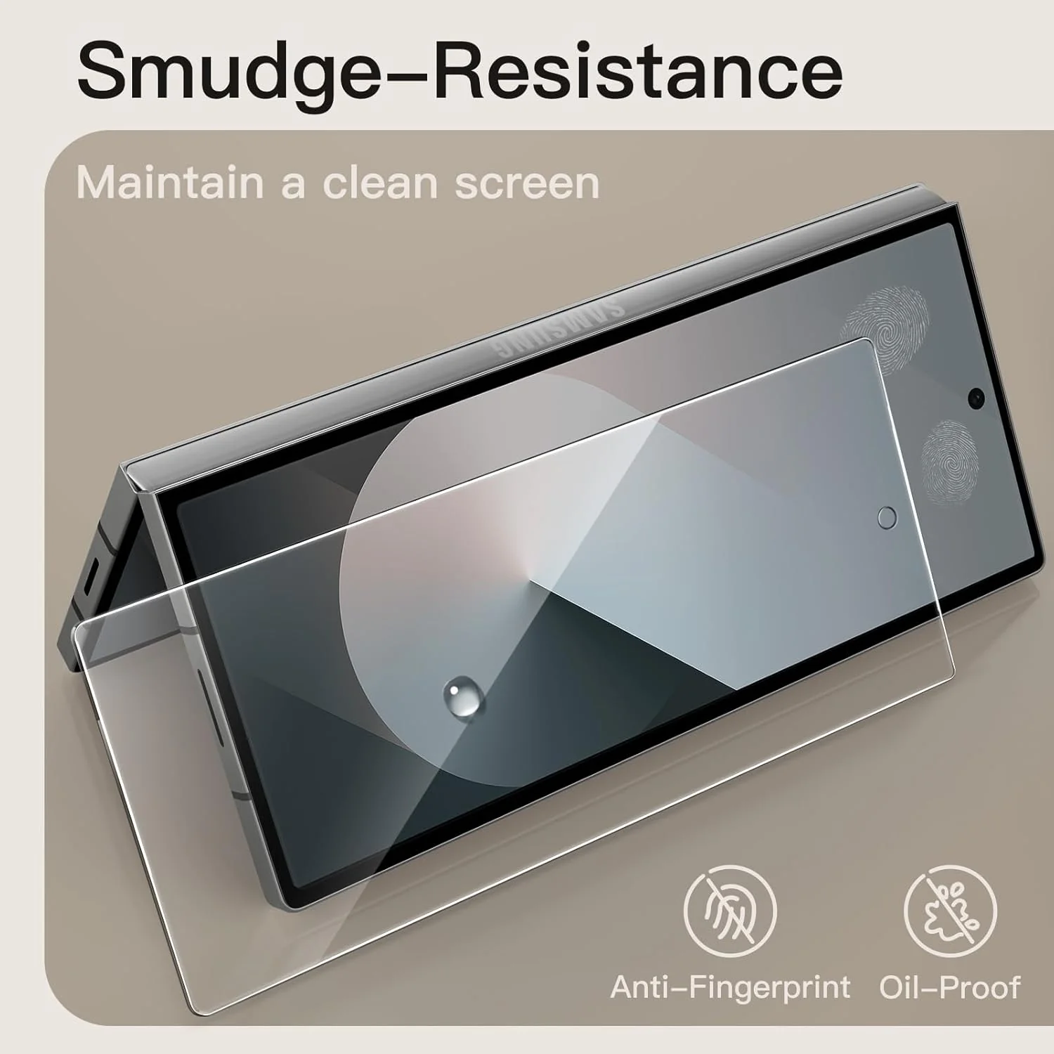 PROTECT Samsung Z FOLD 6 Tempered Glass Screen Protector, Anti Scratch, Clear, CZFLD6