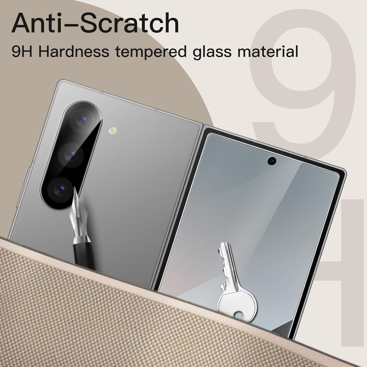 PROTECT Samsung Z FOLD 6 Tempered Glass Screen Protector, Anti Scratch, Clear, CZFLD6 - Image 2