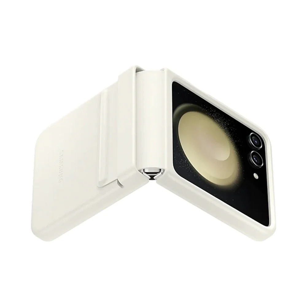 Samsung Flap Eco Leather Case for Galaxy Z Flip5 Case Cream - Image 5
