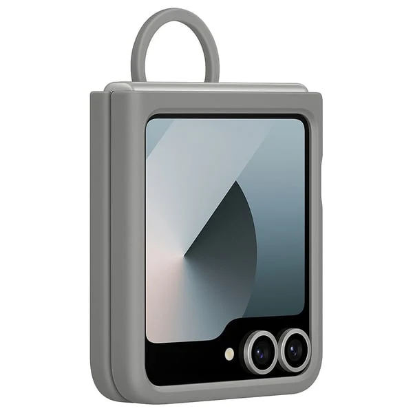 Samsung Flip6 Silicone Case with Ring Gray - Image 2