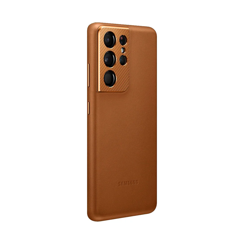 Samsung Leather Cover for Galaxy S21 Ultra Brown - Image 3