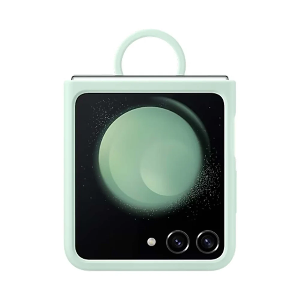 Samsung Silicone Case with Ring for Galaxy Z Flip5 Ocean Green