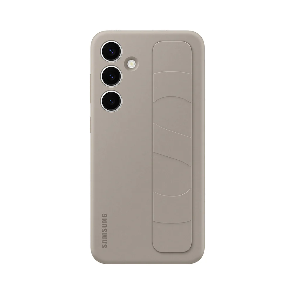 Standing Grip Case Cover for Samsung Galaxy S24 Plus Taupe