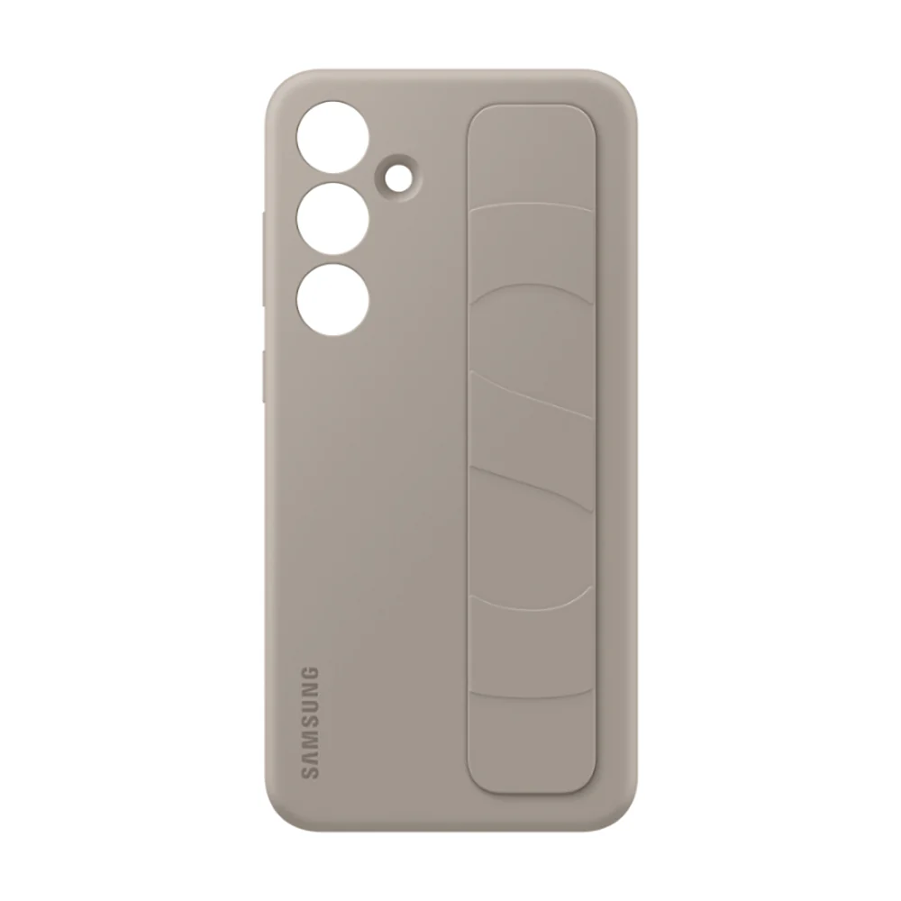 Standing Grip Case Cover for Samsung Galaxy S24 Plus Taupe - Image 5