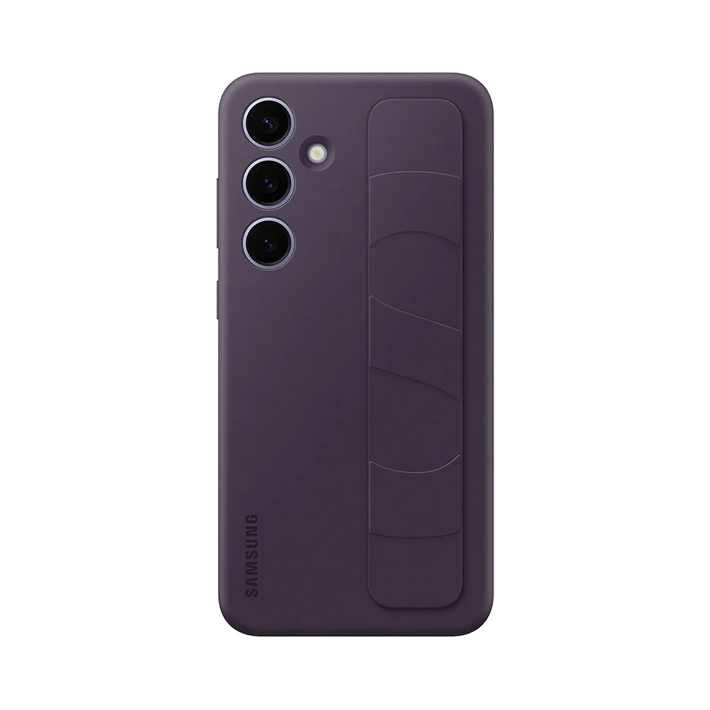 Standing Grip Case Cover for Samsung Galaxy S24 Plus Dark Violet