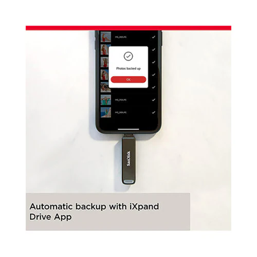 SanDisk iXpand Go Flash Drive 256GB Silver - Image 4