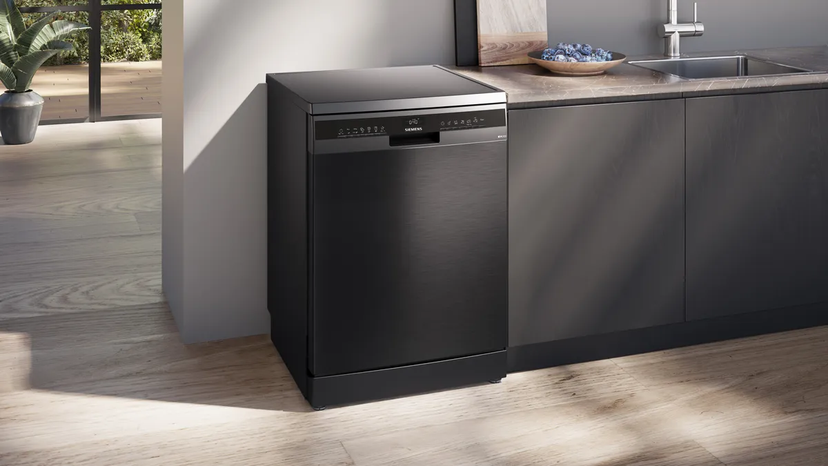 Siemens iQ300 Home Connect Dishwasher, 14 Place setting, Black Inox, SN23HC65MM - Image 2