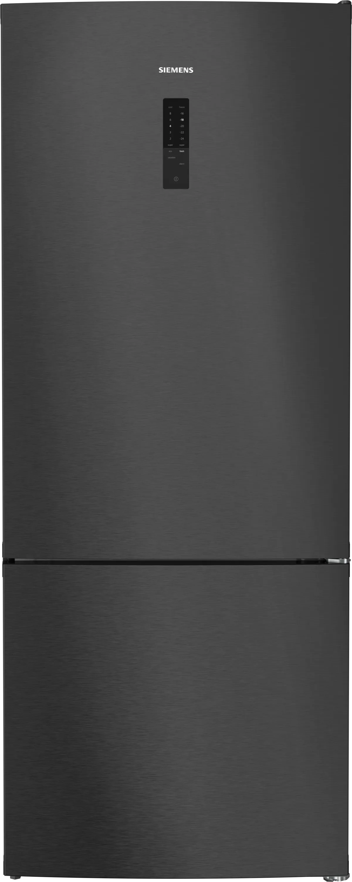 Siemens iQ500 Bottom Freezer Refrigerator, 578 L, Brushed Black, KG76NCXE0M