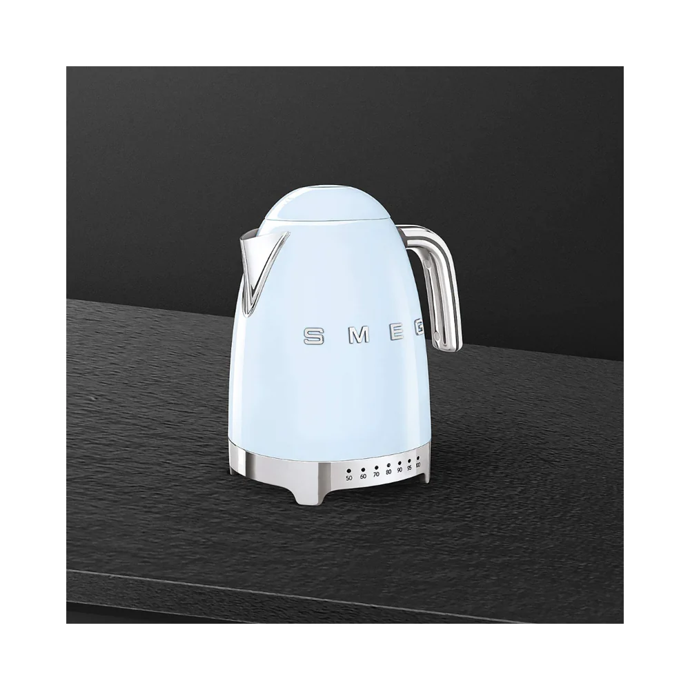 Smeg Klf03Pbuk, 50'S Retro Style Kettle, 1.7 L Capacity With Water Level Indicator, 360 Swivel Base, Anti-Slip Feet, Soft Opening Lid, Stainless Steel, Pastel Blue - Image 4
