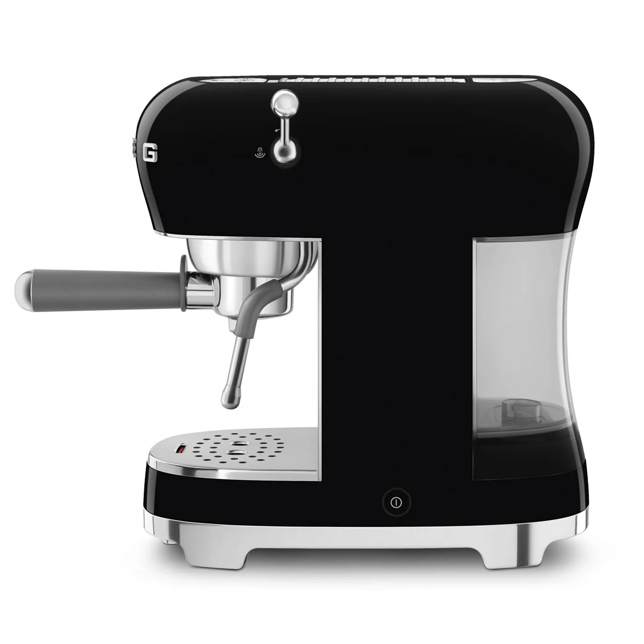 Smeg 50's Style Espresso Coffee Machine with Pump, Stainless Steel filter holder, Metal Steam Lever, Thermoblock Heating system, 15 Bar Pressure, Removable Drip tray with water indicator, Steam option, Stop Flow Function, Black, ECF02BLUK - Image 2