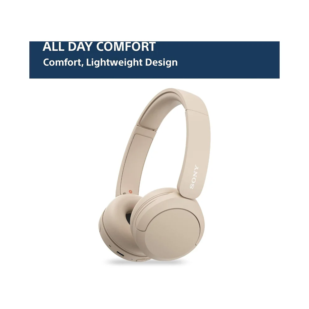 Sony Wireless Headphones with Microphone Beige - Image 6