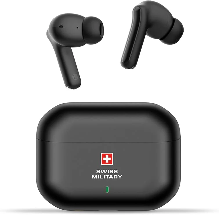 Swiss Military Delta AI ANC True Wireless Earbuds – Black - Image 2